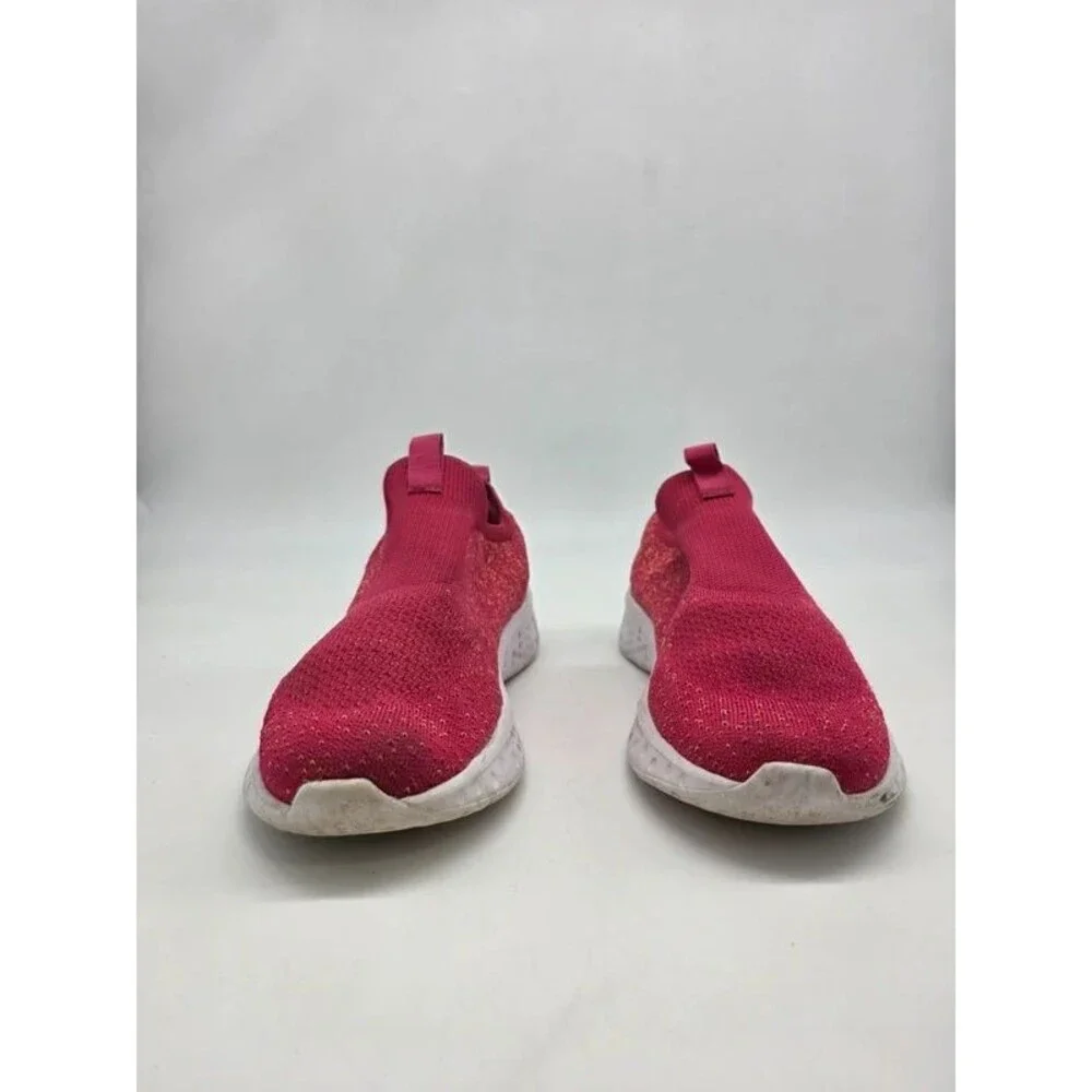 Avia Knit Slip On Walking Sneakers Magenta Pink Gold Size 8W Memory Foam